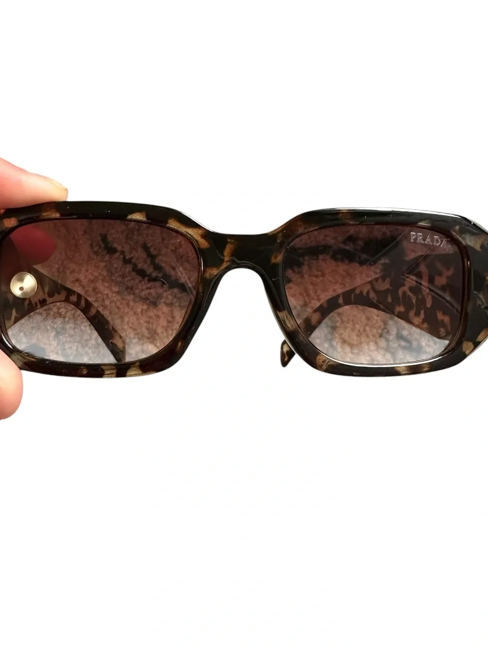 Designer Inspired Tortoise Sunglasses Rectangle Y2K Retro Brown Lens Trendie OS